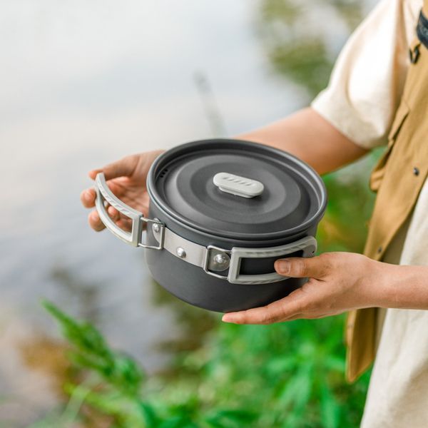 Набір посуду (2 каструлі, чайник, сковорідка) Naturehike CNK2450CF010, алюміній 6976507663281 фото