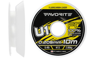 Флюорокорбон Favorite U1 FC 10m #1.5/0.205mm 6.4lb/2.89kg 1693.11.77		 фото