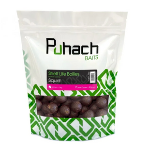 Вареные бойли Puhach Baits Premium Line Shelf Life Boilies 20 mm 1 kg - Squid (Кальмар) PUBOILS002 фото
