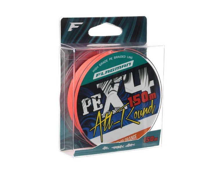 Шнур Flagman All-Round PE X-4 150м 0.16мм Fluo Orange X4AO-016 фото