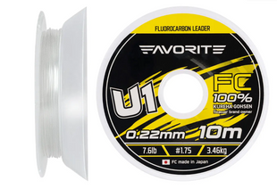 Флюорокорбон Favorite U1 FC 10m #1.75/0.22mm 7.6lb/3.46kg 1693.11.78		 фото