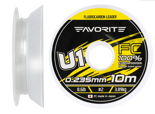 Флюорокорбон Favorite U1 FC 10m #2.0/0.235mm 8.6lb/3.89kg 1693.11.79		 фото