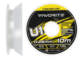 Флюорокорбон Favorite U1 FC 10m #2.5/0.26mm 10.1lb/4.58kg 1693.11.80		 фото