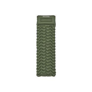 Матрац туристичний надувний одномісний Naturehike CNK2550WS019, 200х60х6.5 см, зелений, для кемпінгу із мішком для надування 6977465869630 фото