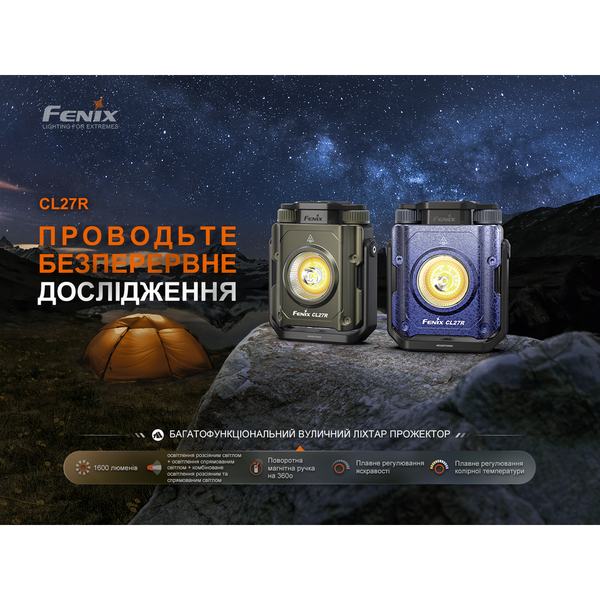 Фонарь прожектор Fenix ​​CL27R зеленый CL27R-Green фото