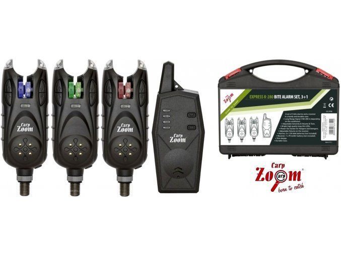 Набор сигнализаторов Carp Zoom Express K-280 bite alarm set, 3+1 CZ3122 фото