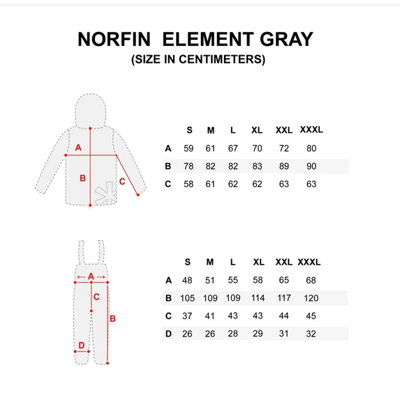Костюм зим. Norfin ELEMENT GRAY 03 р.L 439203-L 439203-L фото