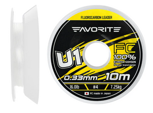 Флюорокорбон Favorite U1 FC 10m #4.0/0.33mm 16.0lb/7.25kg 1693.11.83		 фото