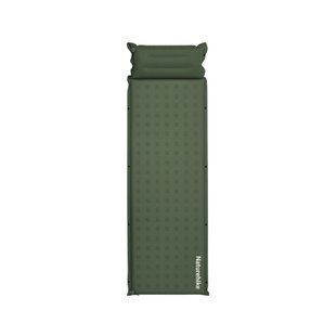 Матрац туристичний із подушкою, самонадувний одномісний Naturehike CNK2550WS025, вологостійкий, 200х65х6 см, зелений 6977465868787 фото
