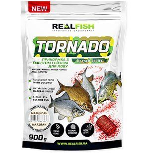 Прикормка REAL FISH гейзер Tornado Лин-Карась МАРЦИПАН 0,9 кг Tornado MRZP фото