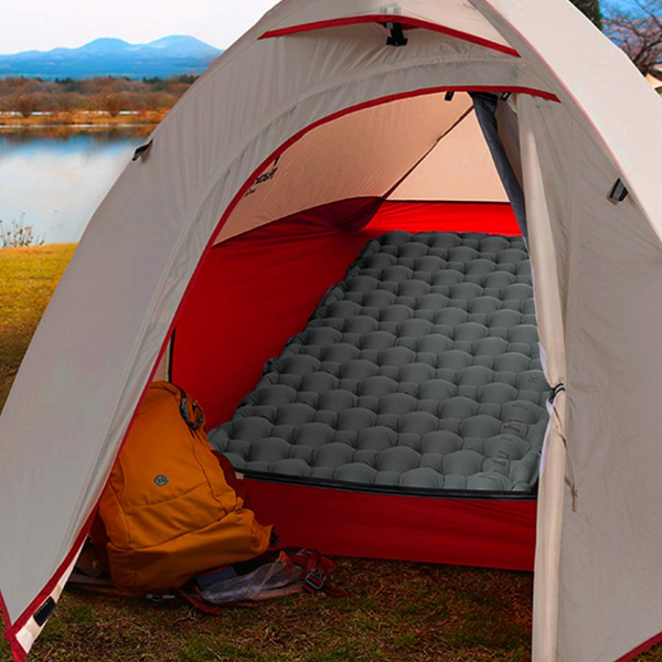 Матрас туристический одноместный надувной Naturehike FC-10 NH19Z001-P, 195х59х65 мм, графитовый для кемпинга. 6927595735336 фото