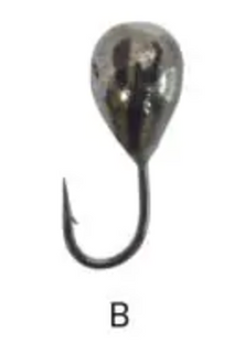 Мормишка вольфрамова Fishing ROI Крапля з отвором 2,5mm black nickle 400-12-25-B фото
