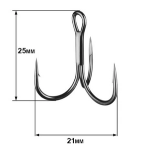 Тройной крючок Black Chrome PM36 №2 (поштучно) PM36H030 фото