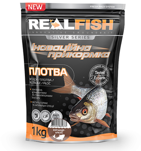 Прикормка для риболовлі REAL FISH Плотва коріандр-арахіс, 0.9 кг Коріандр-Арахіс фото