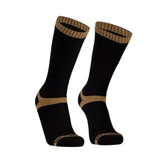 Носки водонепроницаемые Dexshell Hytherm Pro Socks, размер М (39-42), черные с коричневой полосой DS634TBCM фото