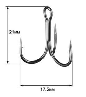 Тройной крючок Black Chrome PM36 №4 (поштучно) PM36H031 фото