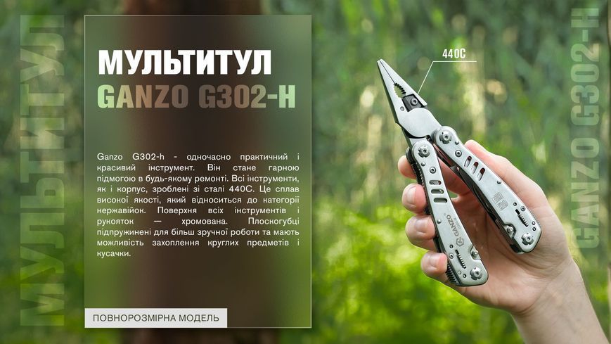Мультитул Multi Tool Ganzo G302-H G302-H фото