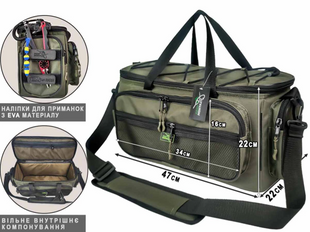 Сумка рыболовная Lures&Rigs (47х22х22см) AMN122631 фото