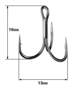 Тройной крючок Black Chrome PM36 №8 (поштучно) PM36H033 фото