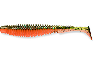 Виброхвост Fishup U-Shad 4" #205 Watermelon/Flo Orange (ПОШТУЧНО) 10024144 фото