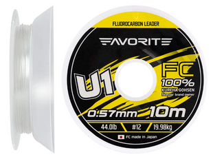 Флюорокорбон Favorite U1 FC 10m #12/0.57mm 44.0lb/19.98kg 1693.11.89		 фото