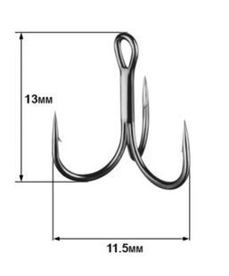 Тройной крючок Black Chrome PM36 №10 (поштучно) PM36H034 фото