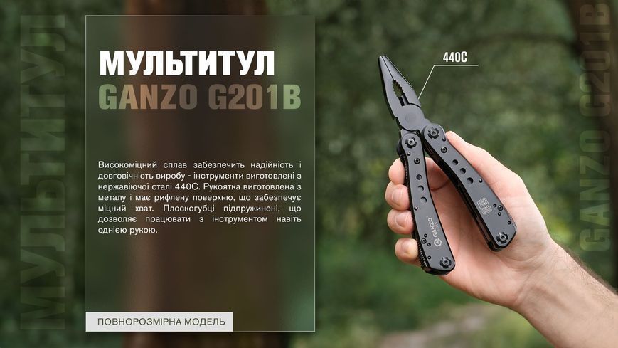 Мультитул Multi Tool Ganzo G201-B G201-B фото