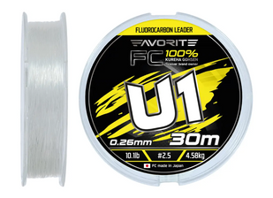 Флюорокорбон Favorite U1 FC 30m #2.5/0.26mm 10.1lb/4.58kg 1693.12.13		 фото