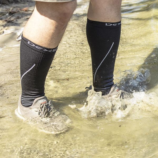 Шкарпетки водонепроникні Dexshell Compression Mudder, р-р S, сірі DS635GRYS фото