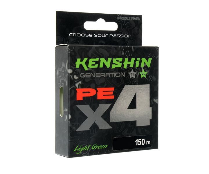 Шнур Azura '25 Kenshin X4 150м Light Green #0.8 0.148мм K4-08 фото
