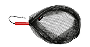 Handy Landing Net, 36x50/64cm - Подсак для ловли хищника в форме теннисной ракетки, с короткой рукояткой, сетка с резиновым покрытием, размеры: (36см х 50см х 50/64см) CZ2416 фото