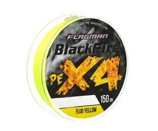 Шнур Flagman BlackFire PE X-4 150м 0.14мм Fluo Yellow X4B-014 фото