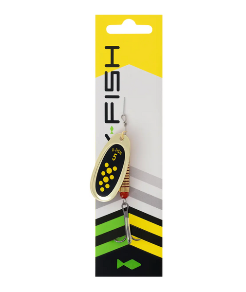 Блесна X-Fish Spike №5 14.5g Gold black lime 19170636 фото