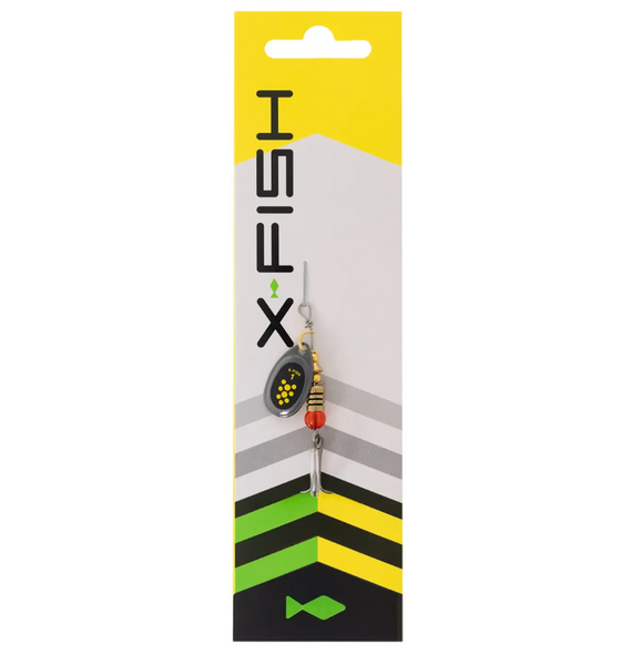 Блесна X-Fish Dark Side №1 2.5g Nikel black lime 19170722 фото