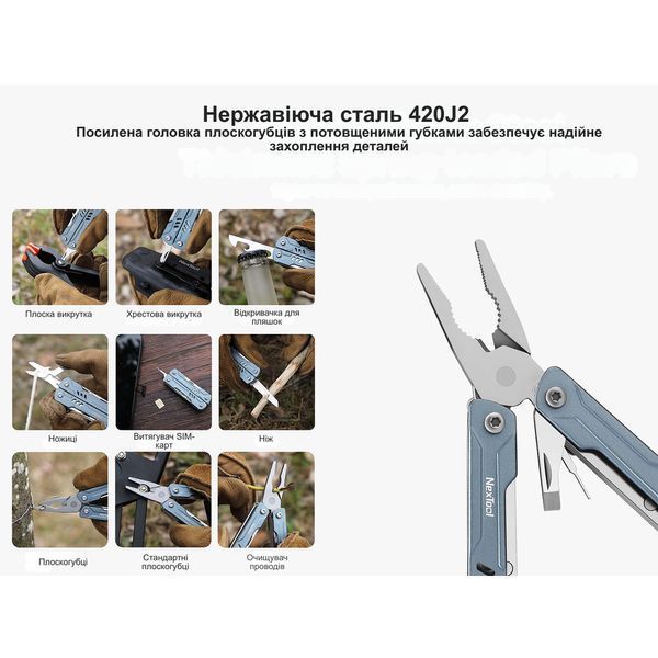 Мультитул NexTool Mini Sailor Pliers S11 черный NE20156C фото