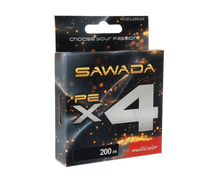 Шнур Azura '25 Sawada X4 Multicolor 200м #1 0.165мм S4-10 фото