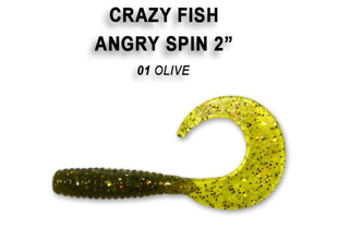 Силикон Crazy Fish Angry spin 2" 21-45-1-6 кальмар 21-45-1-6 фото