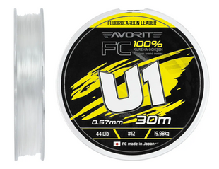 Флюорокорбон Favorite U1 FC 30m #12/0.57mm 44.0lb/19.98kg 1693.12.22		 фото