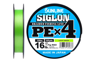 Шнур Sunline Siglon PE x4 150м #1.0/0.171мм 16lb/ 7.7кг (салатовий) 3200109007 фото