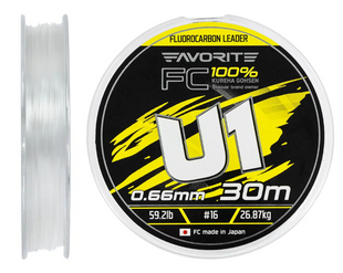 Флюорокорбон Favorite U1 FC 30m #16/0.66mm 59.2lb/26.87kg 1693.12.24		 фото