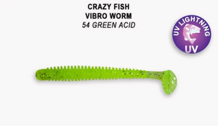 Силикон Crazy Fish Vibro  worm 2" 3-50-54-6 кальмар 3-50-54-6 фото