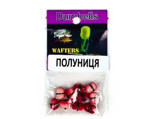 Бойли Wafters Dumbells 7x10мм Fluo Клубника G0001 фото
