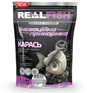 Прикормка для риболовлі REAL FISH Карась ЧАСНИК, 1 кг Карась Часник фото
