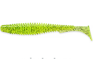 Виброхвост Fishup U-Shad 3.5" #055 Chartreuse/Black (ПОШТУЧНО) 10087116 фото
