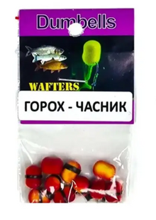 Бойли Wafters Dumbells 7x10 мм Fluo Горох-Чеснок G0004 фото