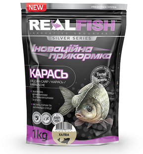 Прикормка для риболовлі REAL FISH Карась ХАЛВА, 1кг Какрась Халва фото
