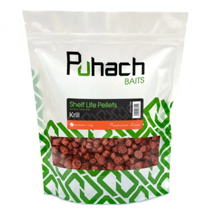 Варені гранули Puhach Baits Premium Line Shelf Life Pellets 4.5/6 mm 1 kg - Krill PUSLP004 фото