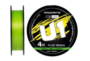 Шнур Favorite U1 PE 4x 150m (light green) #1.0/0.171mm 13lb/6.0kg 1693.11.57 фото