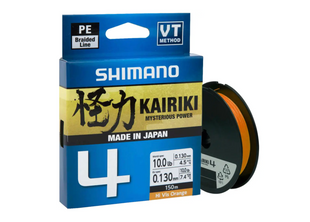 Шнур Shimano Kairiki 4 PE (Hi-Vis Orange) 150м 0.13мм 7.4кг 3200808010 фото