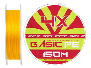 Шнур Select Basic PE Orange 150m #0.5/0.08mm 8lb/4kg 1870.27.70		 фото